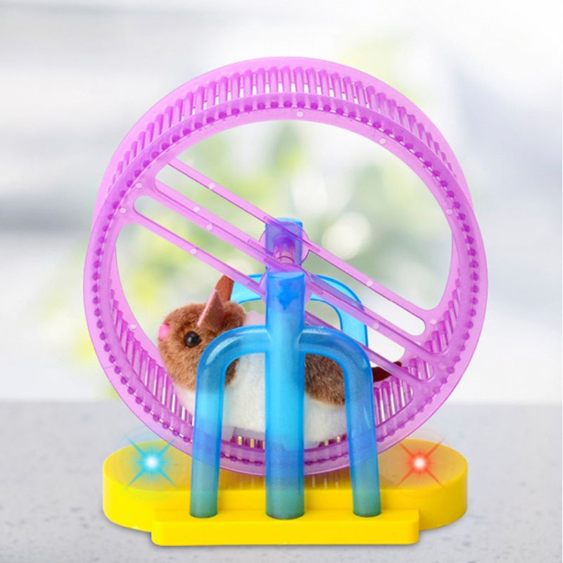 1Set LED Light Music Hamster Wheel Roller Electric Toys for Children Kids Education Learning Toys 24BE