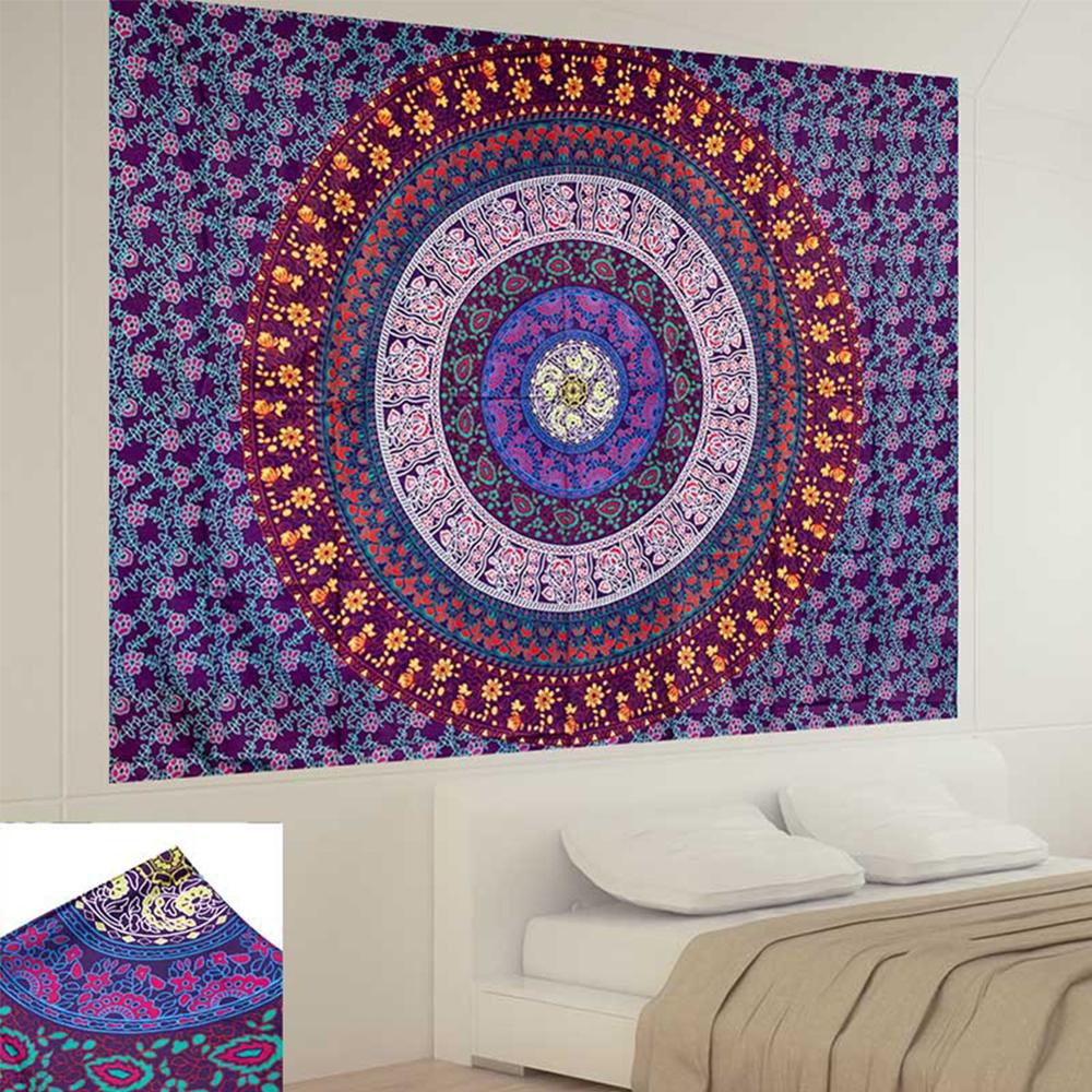 Vægophæng indretning mandala 150 x 200cm boheme elefant væghængende gobelin hjem værelse indretning psykedelisk gobelin
