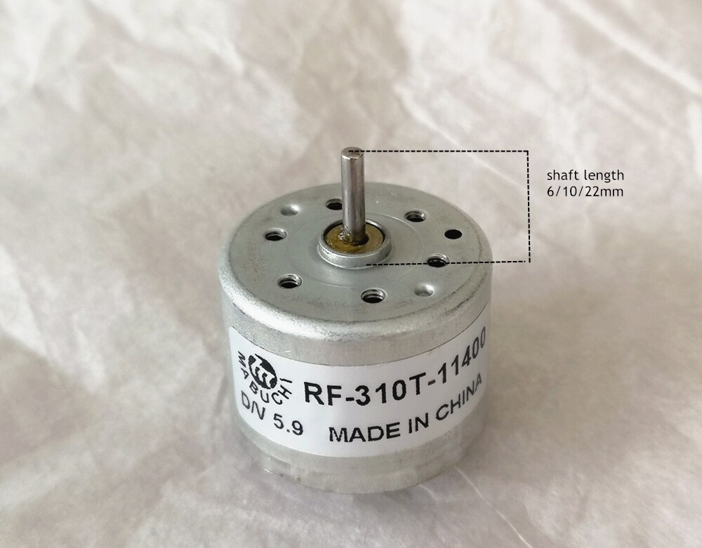 (Plaatsvervanger) dc 1.5-6V 5.9V RF-310T-11400 Diy Fan Motor 6/10/22 Mm As Lengte Speelgoed reparatie Onderdelen