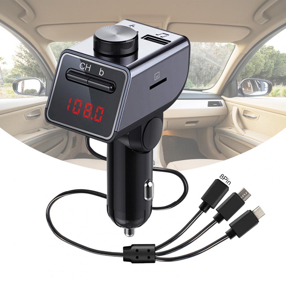 Q18/18S Auto Bluetooth MP3 Dual Usb Knop Charger Abs In-Car Fm-zender Voor Auto fm-zender Voor Auto
