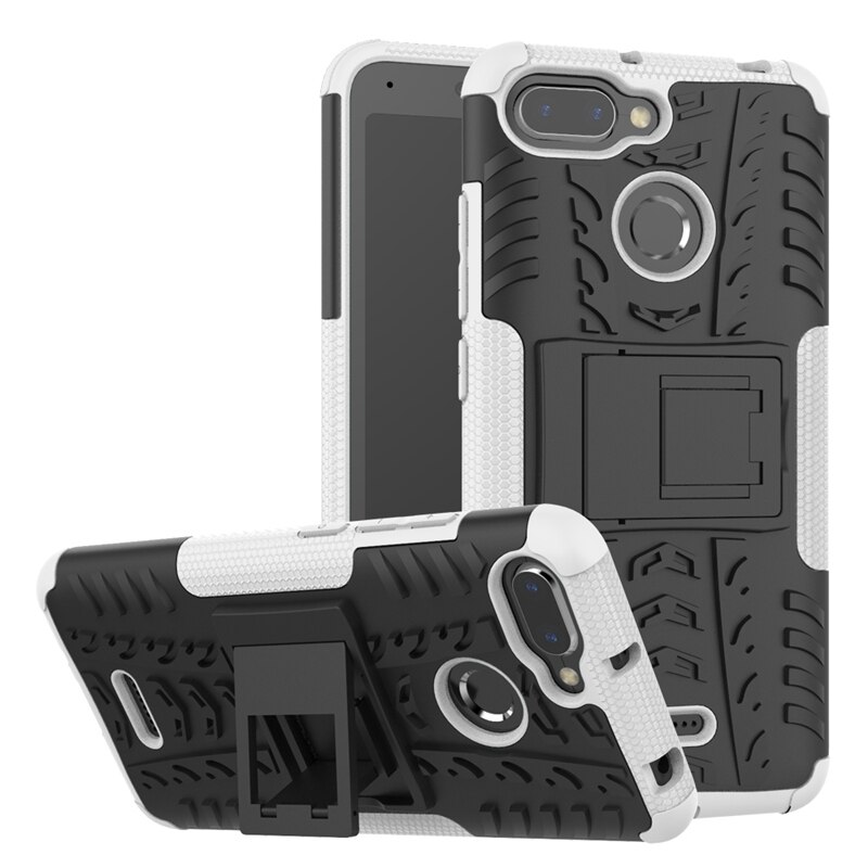 Armor Case Redmi 6A Case For Xiaomi Redmi 6A Case Silicone Heavy Duty Stand Xiomi Redmi 6A Case For Redmi 6A 6 7A Note 7 Covers: Redmi Note 7 Pro / white XWZJ