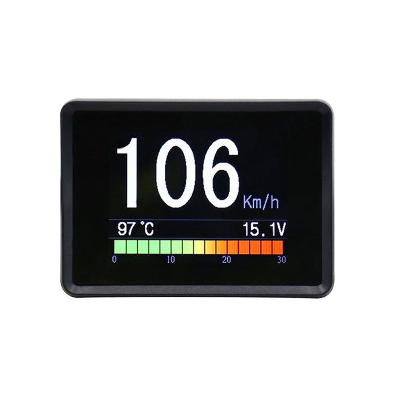Universal Car Smart Digital Meter Head Up Display OBD II System Interface Fault Code Overspeed Alarm Fuel Consumption Gauge