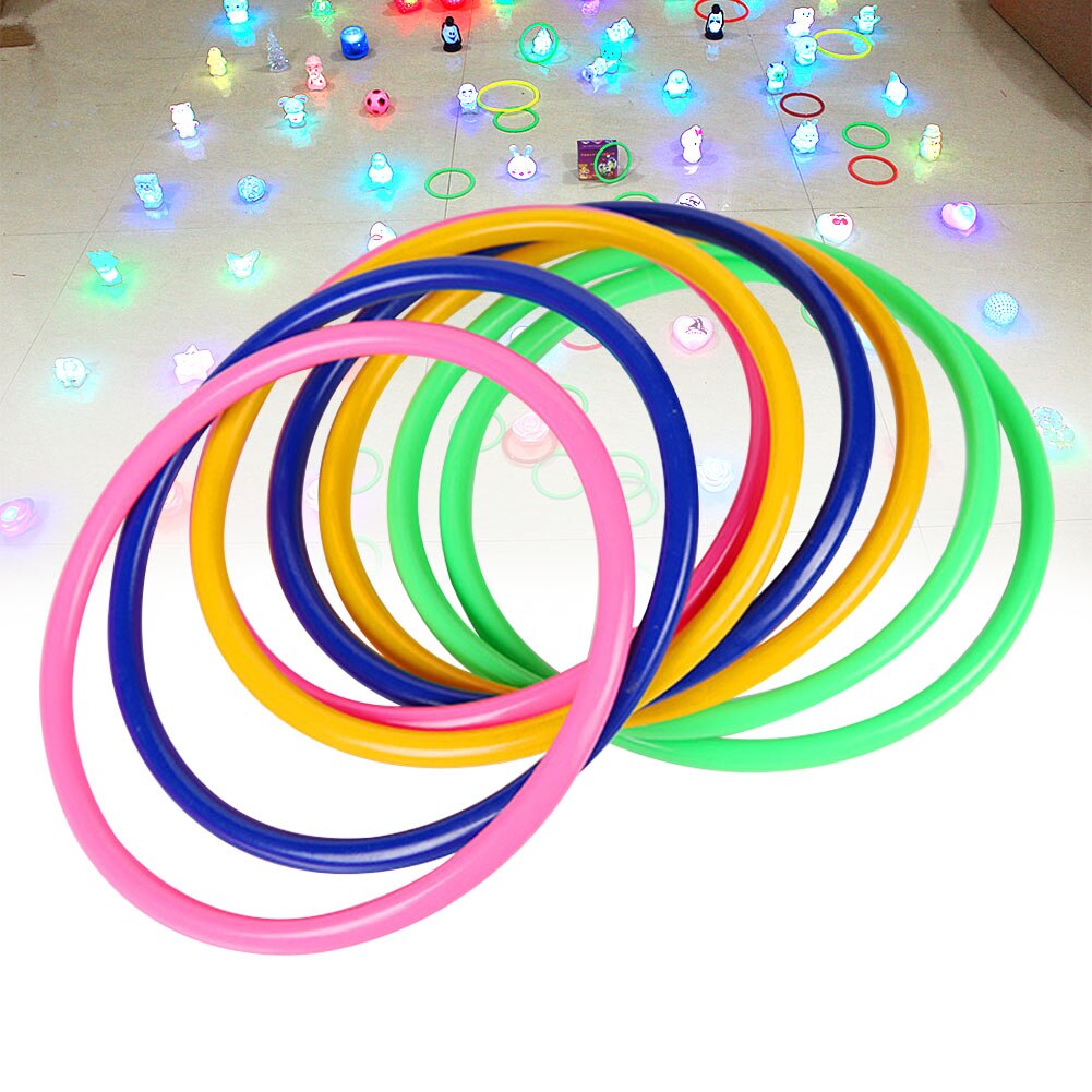 10pcs Pool Fun Agility Practice Colorful Plastic Hoop Garden Sports Toss Ring Quoits Speed Outdoor Toy Kids Children Games