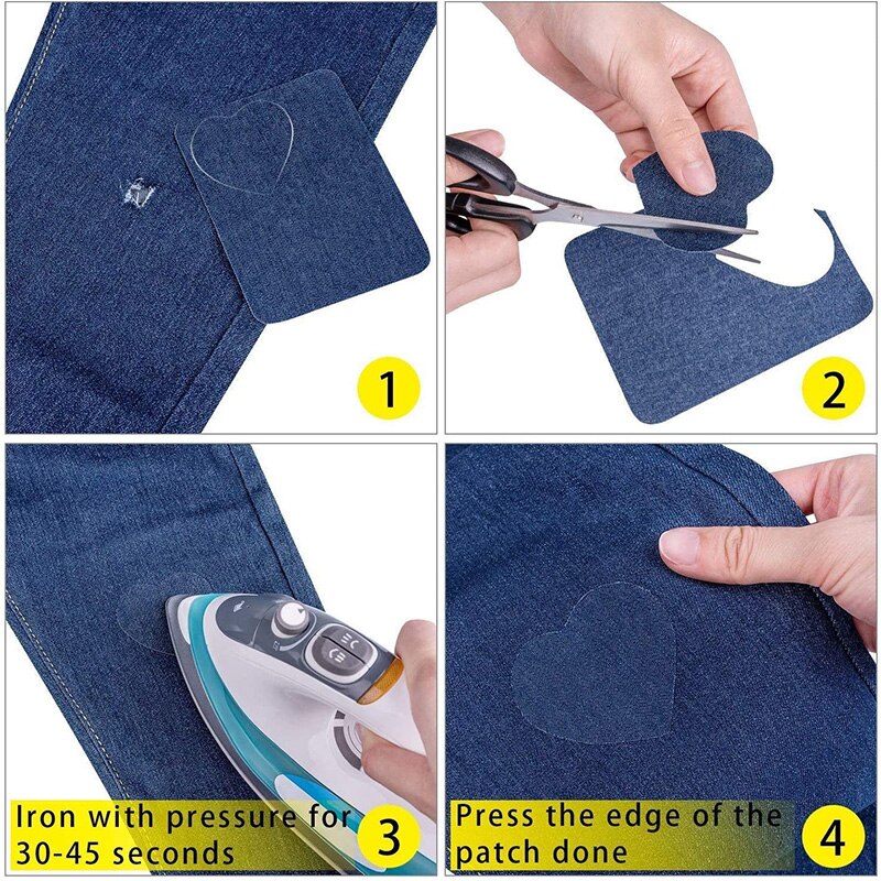 Ijzer-Patches 18 Stuks 3 Kleuren Denim Katoen Patches Ijzer Reparatie Kit, ijzer-Patches Decoratie Voor Jeans Kleding