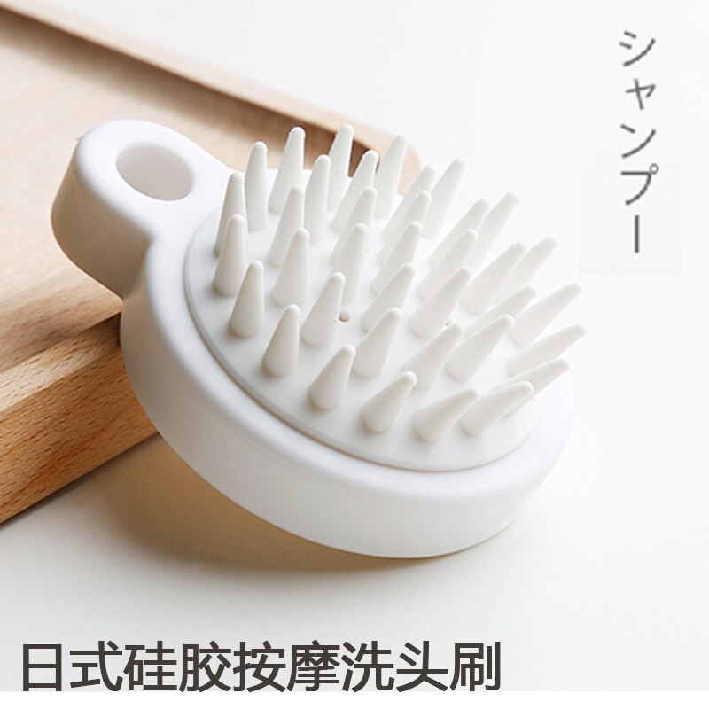 Brosse de massage en silicone pour le cuir chevelu, brosse japonaise pour le shampoing et les méridiens