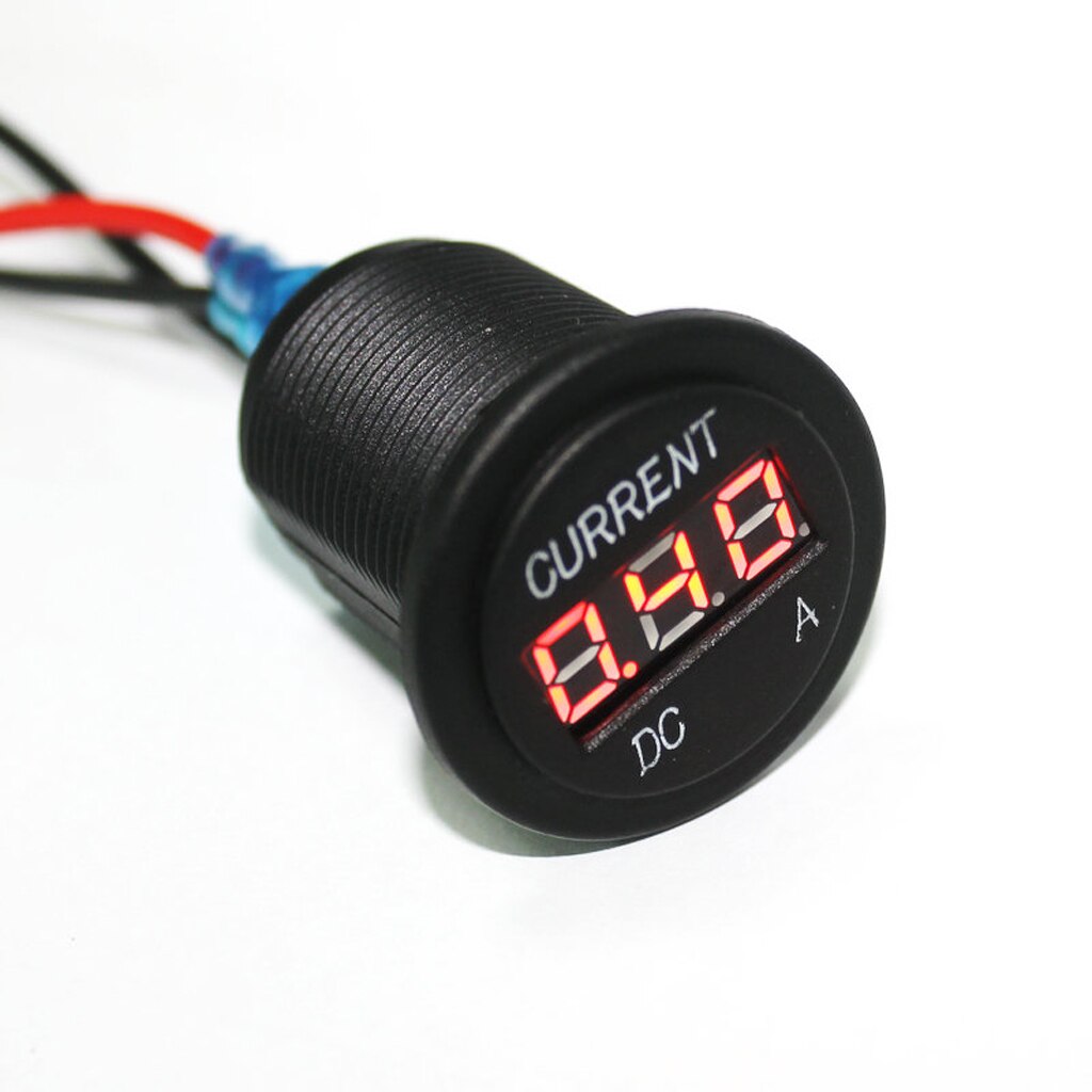 Car Auto 12V/24V DC 1A-10A Red LED Display Digital Ammeter Amp Gauge Meter