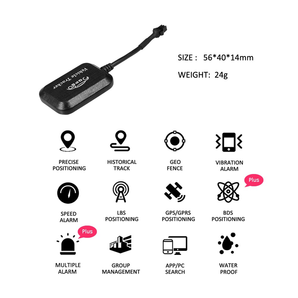 Localizador GPS para vehículos de motocicleta electromóvil, localizadores, dispositivo de seguimiento antirrobo para coche, aplicación remota, monitoreo de alarma en tiempo Real