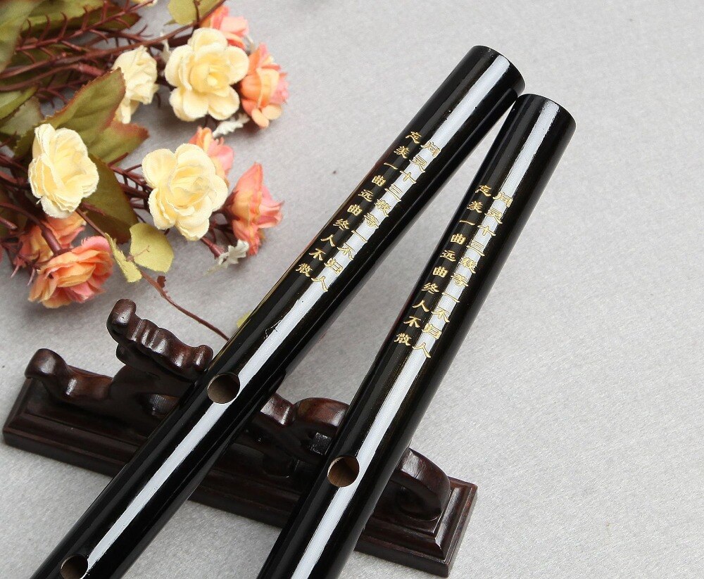 Flauta de madera de bambú tradicional china, clarinete de línea de flauta Vertical, 1 unidad