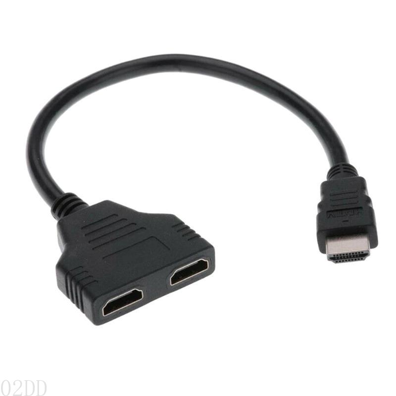 AP28 1 Male to Two Female 1 to 2 Way Splitter Adapter Cable for HDTV Support Two TVs 11.8in