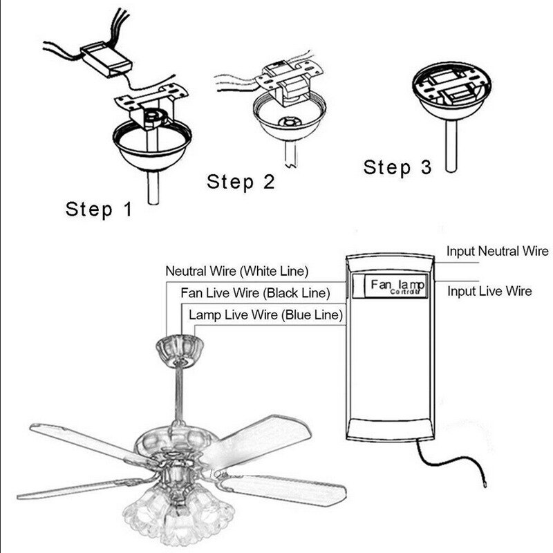 Universele Plafond Ventilator Lamp Afstandsbediening Kit Timing Draadloze Afstandsbediening Draadloze Plafond Ventilator Lamp Afstandsbediening