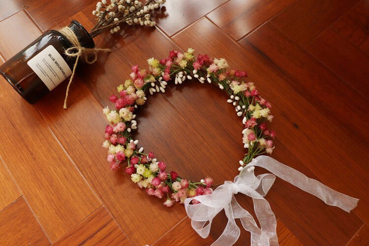 Couronne de gypsophile blanche accessoires de tête de mariée