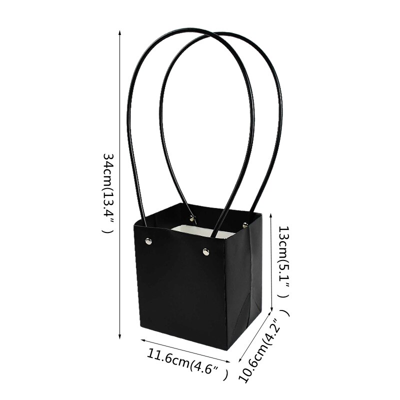 Tragbare Blume Box Wasserdichte Papier Handtasche Verpackung Tasche Hochzeit Rose Party Box Verpackung Für Süßigkeiten Kuchen Geburtstag: B05