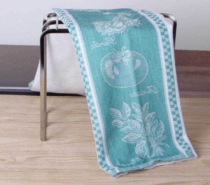 1Pc 45X70Cm Groenten Thee Handdoek Katoen Keuken Handdoek Garen Geverfd Gebreide Thee Servet: Color 1