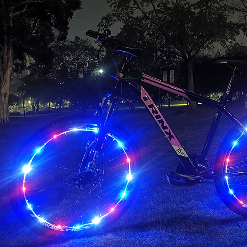 Motorrad Fahrrad Licht Außen Schnur Licht 2M/20LED Radfahren Fahrrad Fahrrad Räder gesprochen Licht Lampe Schnur Lichter draussen: Multi / Linie Typ