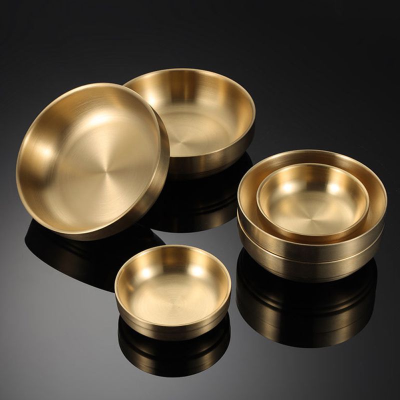 Double Layer Rice Bowls Stainless Steel Bowl Metal Ice Cream Soup Bowls Heat Insulated Mixing Bowl For Kitchen Flatware