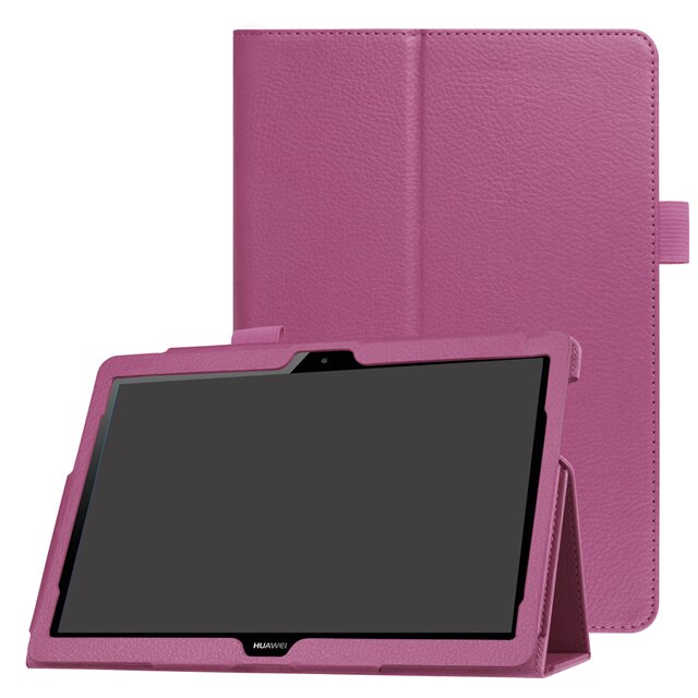 Pour Huawei Media Pad MediaPad T3 10 AGS-WO9 AGS-L09 9.6 pouces Honor Play Pad 2 étuis en cuir intelligent Texture tablette couverture