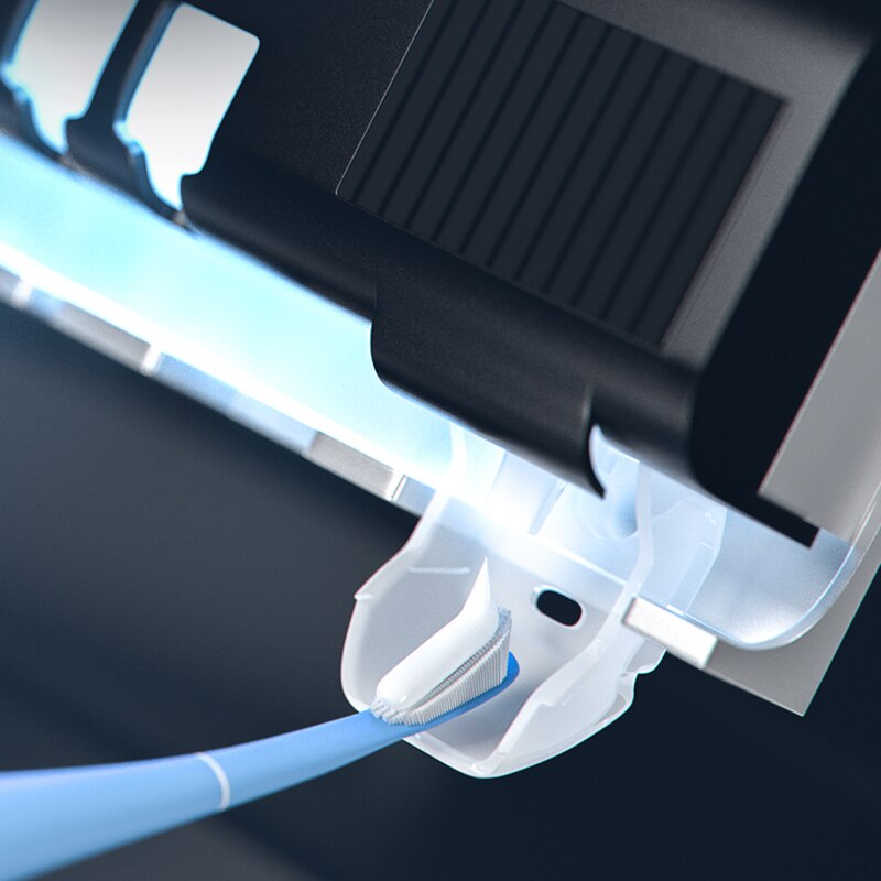 Elsa – porte-brosse à dents UV, distributeur de dentifrice, presse-dents, boîte de rangement multifonction pour brosse à dents, accessoires de salle de bains
