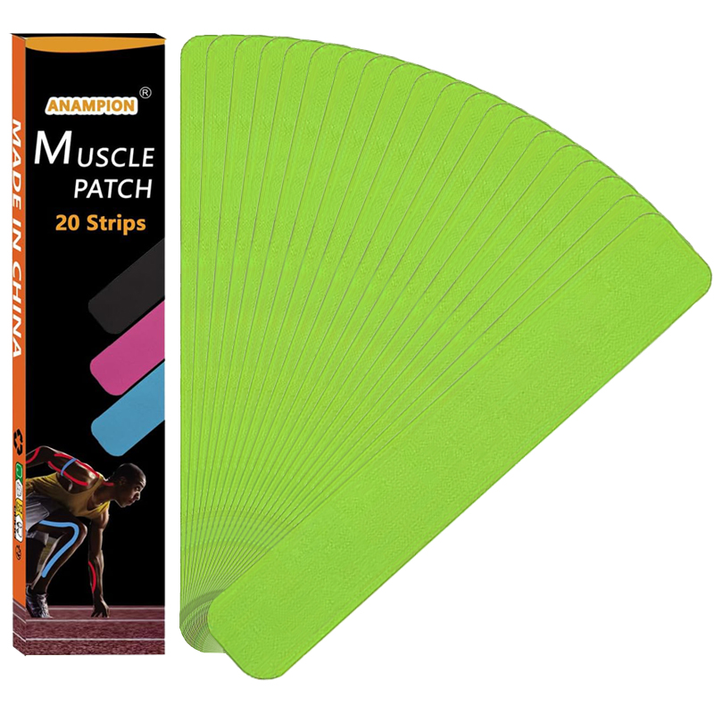 20 stks Kinesiologie Tape Voorgesneden Mix Set Elastische Atletische Sport Tape Waterdicht Ademend Latex Gratis Tape voor Enkel Polsen Knieën: Black