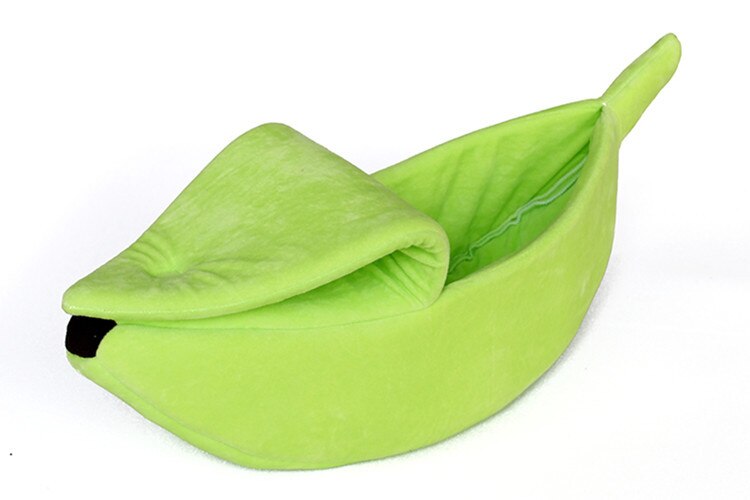Banaani kissan sänky talo söpö banaani pentu tyyny kennel lämmin pehmeä lemmikkiveto kissatarvikkeet mattopetit kissoille kissanpennut: Vihreä / 50 x 20 x 15cm