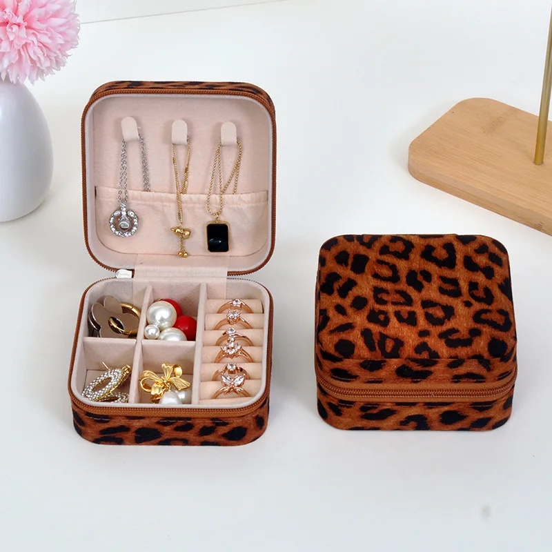 Caja de almacenamiento de joyería, caja de , adorno hecho a mano, embalaje, pendiente, collar, anillo, estuche organizador de joyería de China continental: Rosa