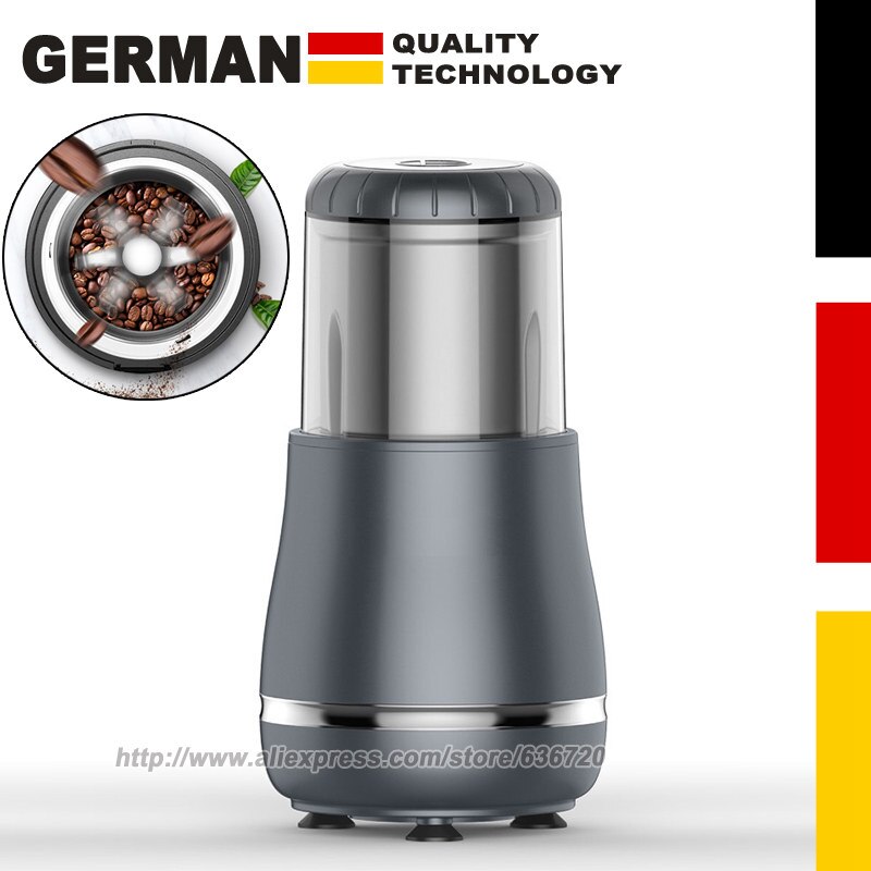 Moulin à café électrique pour grains, épices et autres, lames en acier inoxydable, chambre amovible, jusqu&#39;à 32 tasses