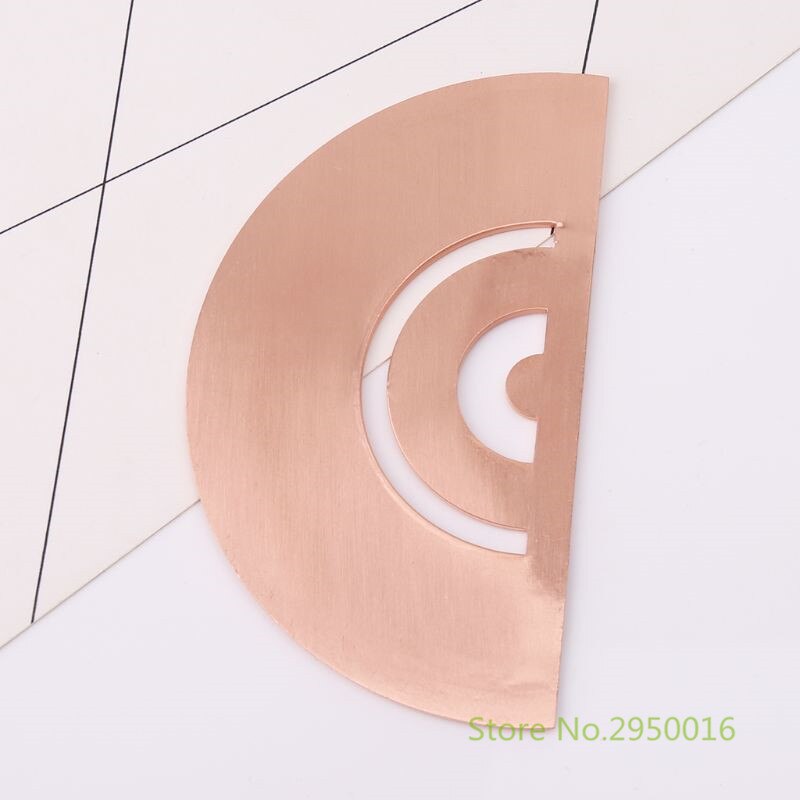 Retro Copper Protractor Ruler Semicircle Drawing M... – Grandado