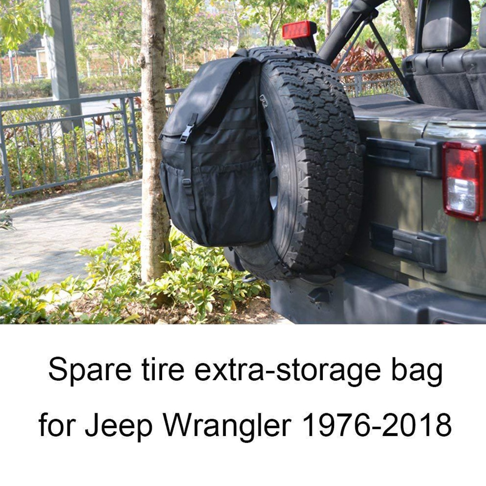 Practical Accessories Tire Trash Bag Car Hanging Soft Leak Proof Storage Portable Spare Bin Exterior Durable For Jeep