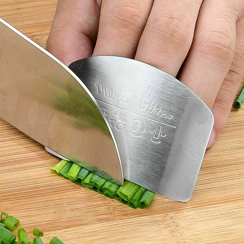 Rustfrit stål køkkenværktøj hånd fingerbeskytter kniv skåret skive sikker beskyttelse
