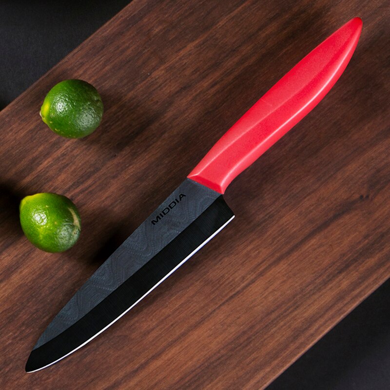 Middia Zwarte Keramische Fruit Mes In 4.5 Inch Paring Messen Kaas Mes Steak Mes Met Zwart Blad Keukengerei