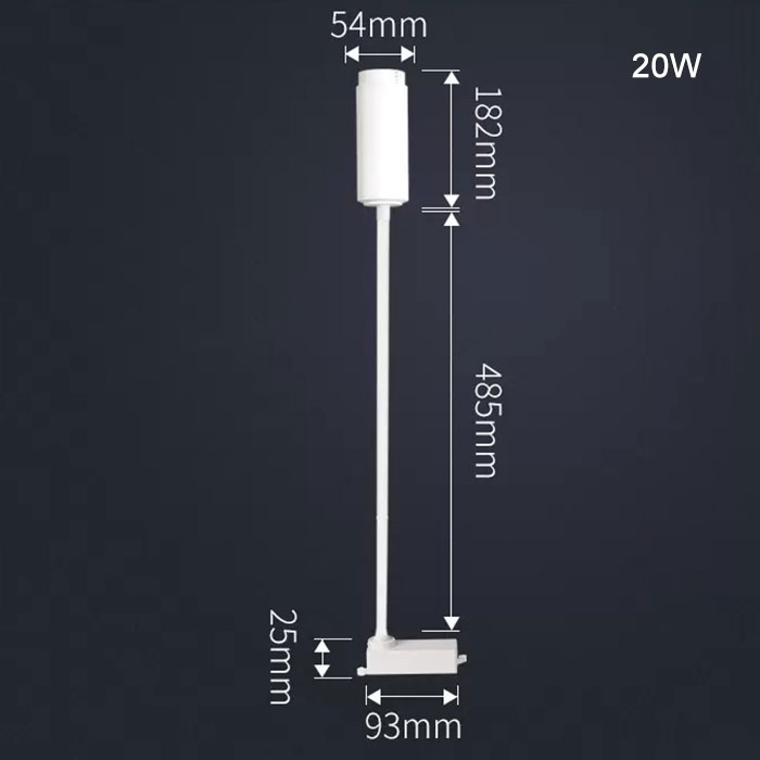 Kommerzielle 30 cm oder 50 cm lange Arm-Schwanenhals-LED-Schienenleuchte mit Abstrahlwinkeleinstellung für sterben Beleuchtung von beladen, beladen, Einkaufszentrum, Ausstellungen und Zuhause