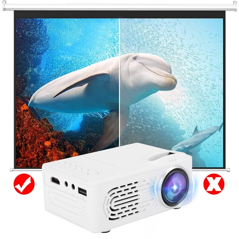 Rd814 Mini Portable Projector Children's Led Pico Video Projector Suitable for Home Movie Projection Us Plug