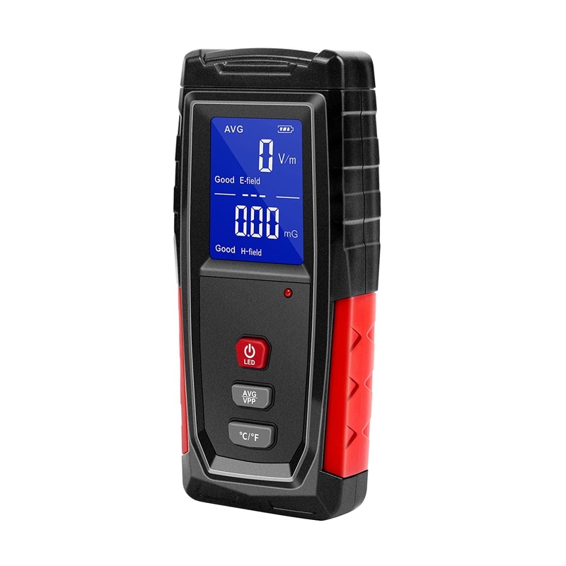 EMF Meter, Electromagnetic Radiation Detector, Rechargeable Digital EMF Tester, Hand-Held Electromagnetic Field Meter: Default Title