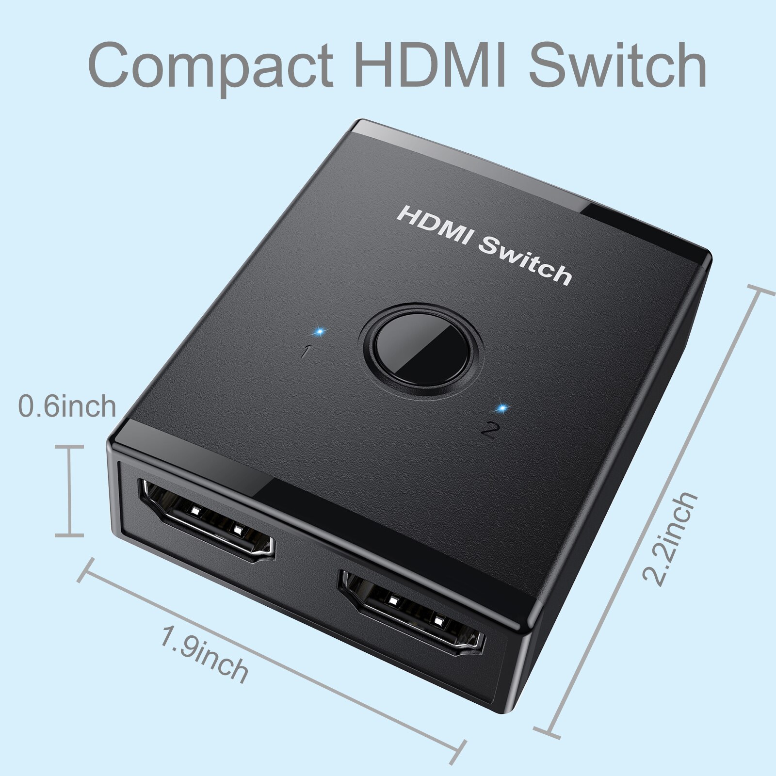 HDMI Splitter 4K HDMI Switch 2 puertos bidireccional HDMI Switcher para Xiaomi Mi Box 1x 2/2x1 Adaptador 2 en 1 Out para PS4 Smart TV