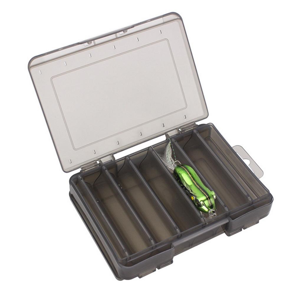 Double Sided Fishing Tackle Box 12 14 Compartments Lure Hook Storage Box Fishing Plastic Storage Case