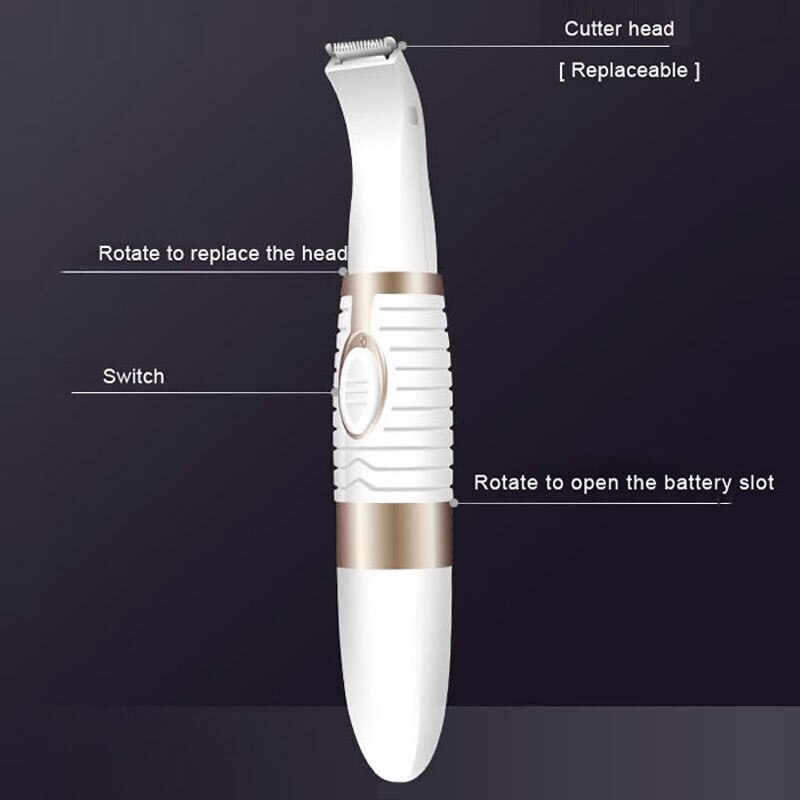 3 en 1 eléctrica depiladora PILA DE Depilador para cara cabello cejas Trimmer Personal herramienta de cuidado de mujer máquina de afeitar
