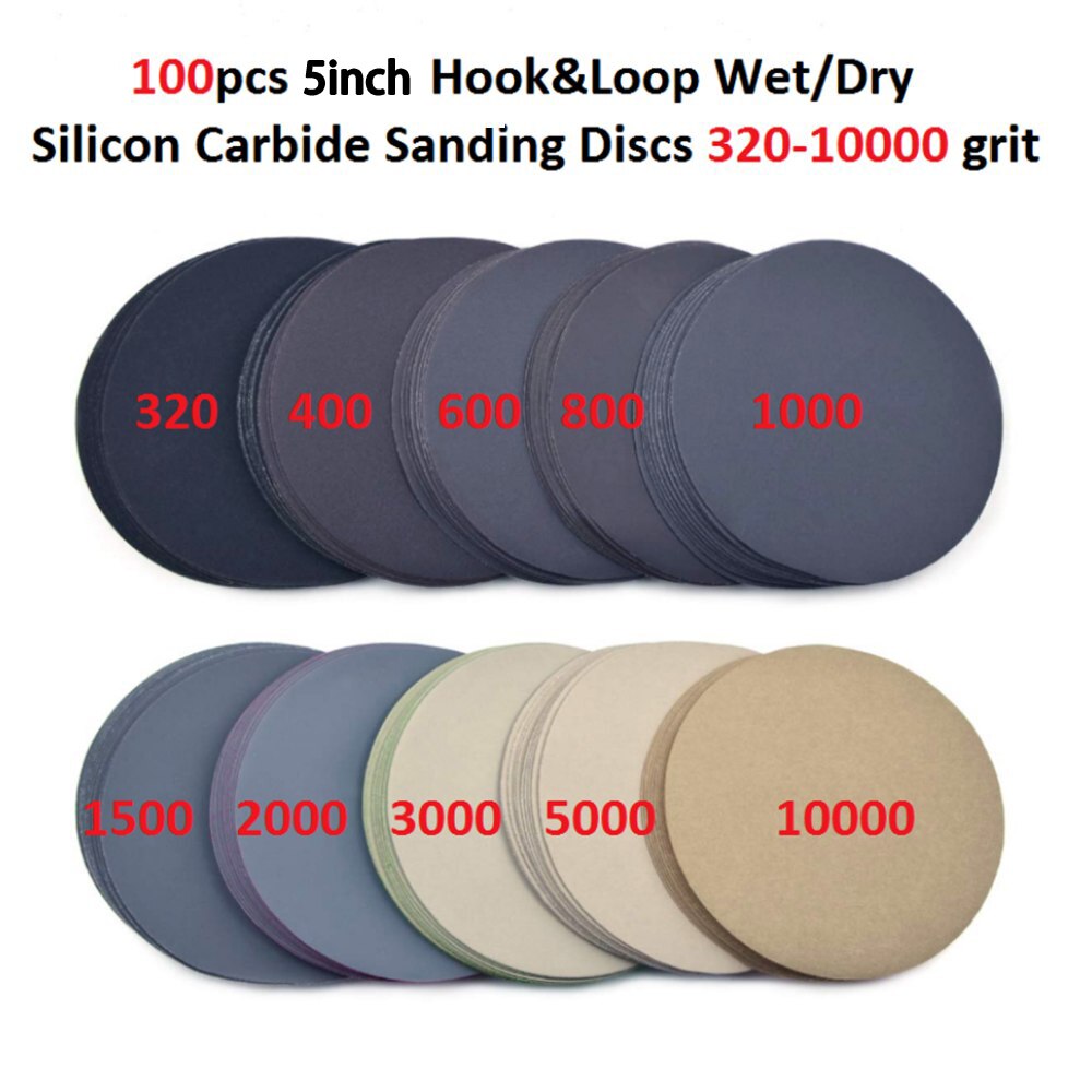Stone Sanding Disc Hook&Loop 5 inch Wet/Dry Durable Practical Grinding