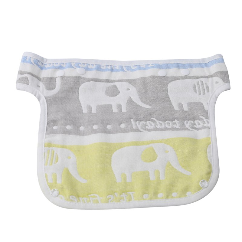 Baby Slabbertjes & Spuugdoekjes - Cartoon Print - Katoen Polyester Mix - Unisex voor Peuters: Wit (olifant)