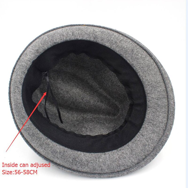 Ull kvinnor homburg fedora hatt med kort brim trilby filt båt jazz hatt med blått band bra pack  a18