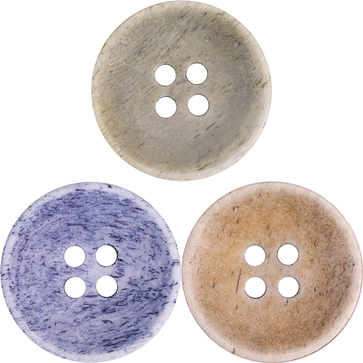 6pcs Vintage Genuine Bone Buttons For Clothing Sewing Accessories 4 Hole Made Old MUKU Old Horn Knitting Supplies