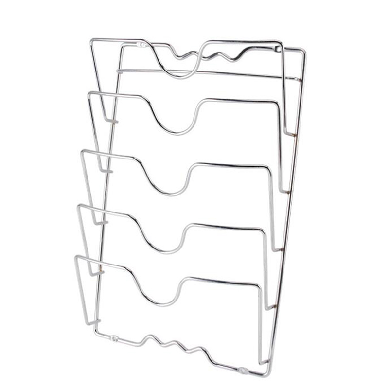 Keuken Opbergrek Wandmontage Pot Deksel Vijf Layer Opbergrek Metalen Roest Gratis Multi Functie Pot Deksel Rack Houder: Default Title