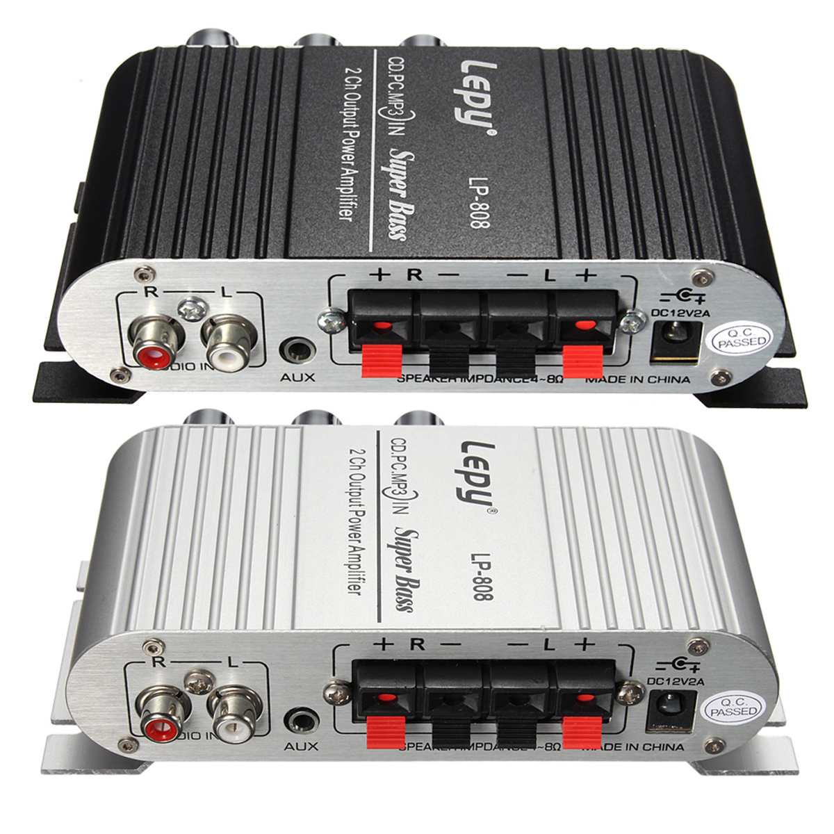 12V Car Amplifier Mini HiFi Stereo Audio Power Amplifier Subwoofer Booster Radio MP3 Channel Stereo Sound For Car Home Audio