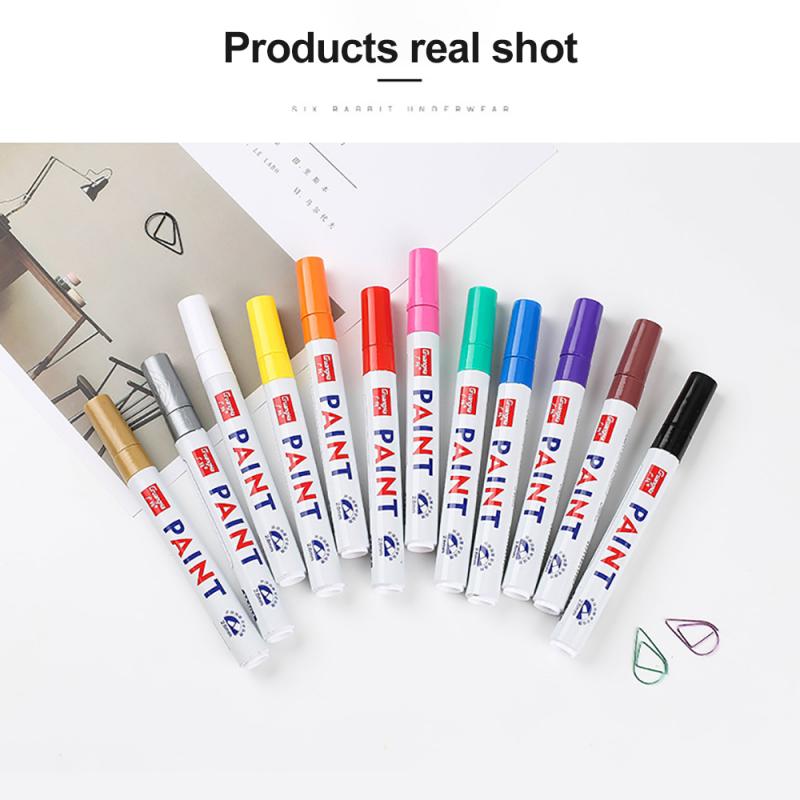 Bunte Zeichen Wasserdichte Auto Reifen Reifen Lauffläche CD Metall dauerhaft Farbe Marker Ölige Marker DIY Kunst Marker Stift Schnell-trockenen Öl Tinte