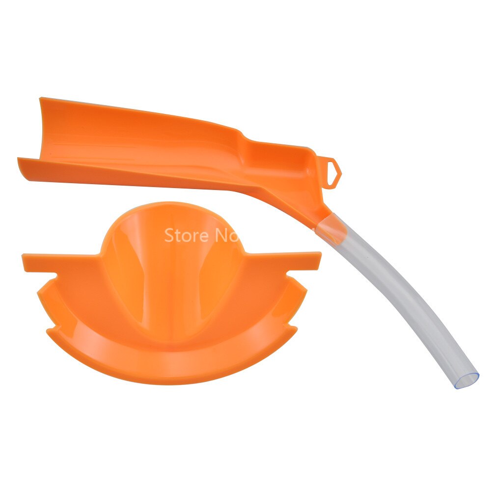 Kit d'entonnoir d'huile de vidange de collecteur d'entonnoir de remplissage d'huile primaire sans égouttement Orange pour les modèles Harley XG VROD XL FXD FLH FLS