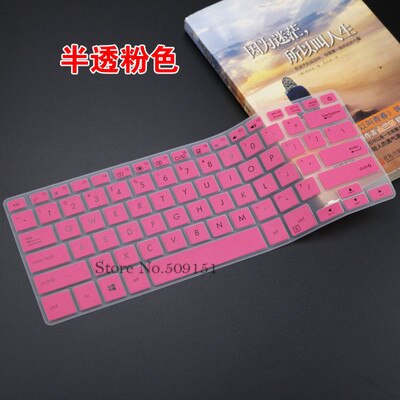Para Asus E406 E406M E406MA E406SA Y4000 Q405Q 405UA Q405U X405 X405UQ X405UA X405U 14 polegada Teclado do laptop Tampa da pele protetor: Pink