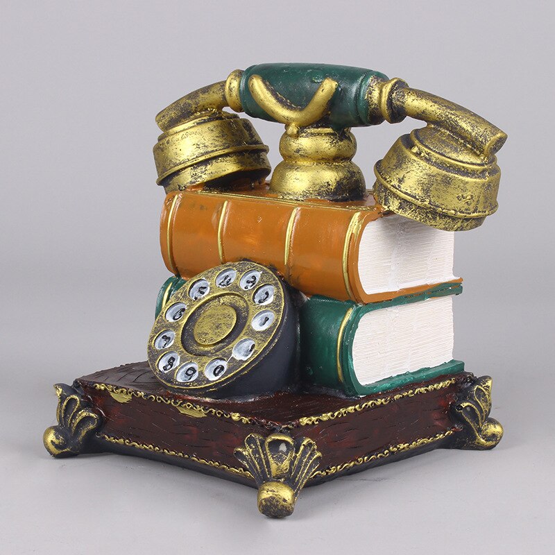 Nostalgische Creativiteit Europese Stijl Zakka Telefoon Model Antieke Desktop Ornament Ambacht Woondecoratie Beeldjes Specifieke
