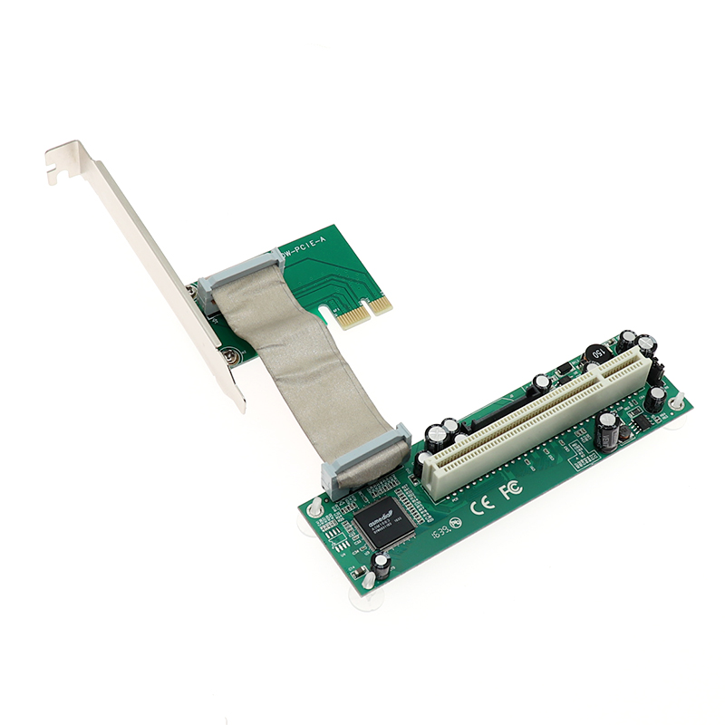 PCI-E PCI express to PCI adapter cable mini pci-e x1 to x16 riser card: Red