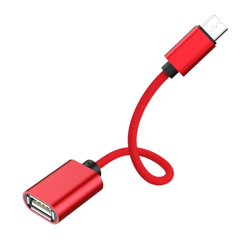 adaptador de Cable OTG tipo-c/Micro macho de Host a USB hembra, Cable de transferencia de datos de aleación de aluminio para Samsung HTC Android