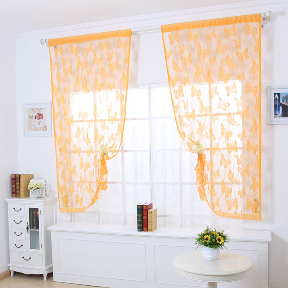 Door Curtain Window Butterfly Fly Net Window Screen Door Curtain Tassels String Room Curtain Divider: 8