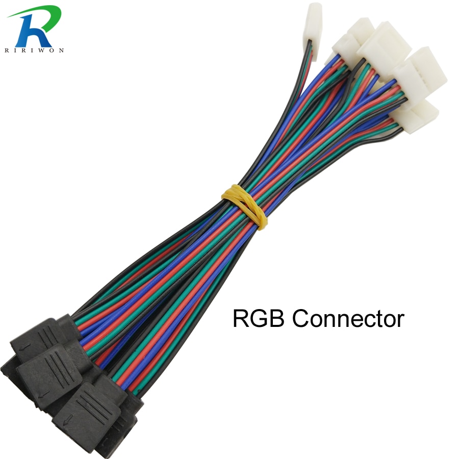 10 pcs 5 pcs 1 pcs 4pin 10mm RGB LED Strip Connector Gratis Lassen Connector voor 5050 SMD RGB LED Strip Connector accessoire