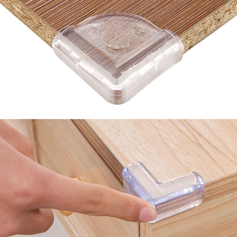 Almohadilla de esquina de silicona transparente para protección de niños, Protector de esquina de bonito, seguridad para niños y bebés, 8 unids/lote